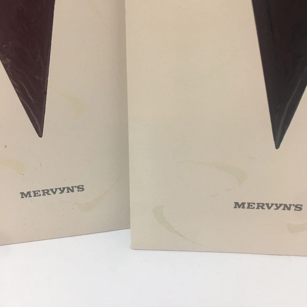 Vintage TJW Mervyn's Navy & Burgundy Pantyhose 2 Pair Lot Size Large Control Top